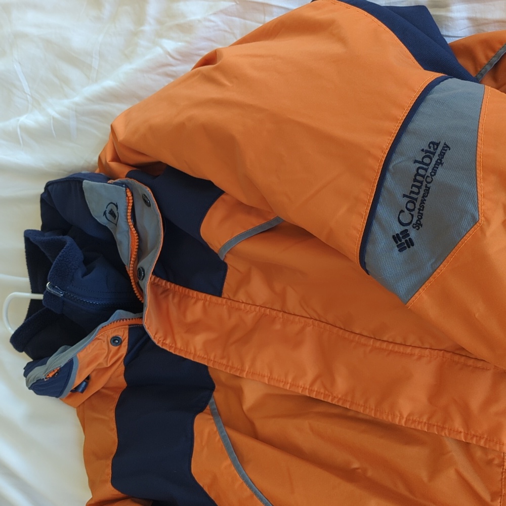 Vintage 90s/Y2K Columbia HooDoo Interchange Jacket - Orange & Navy - Picture 4 of 16